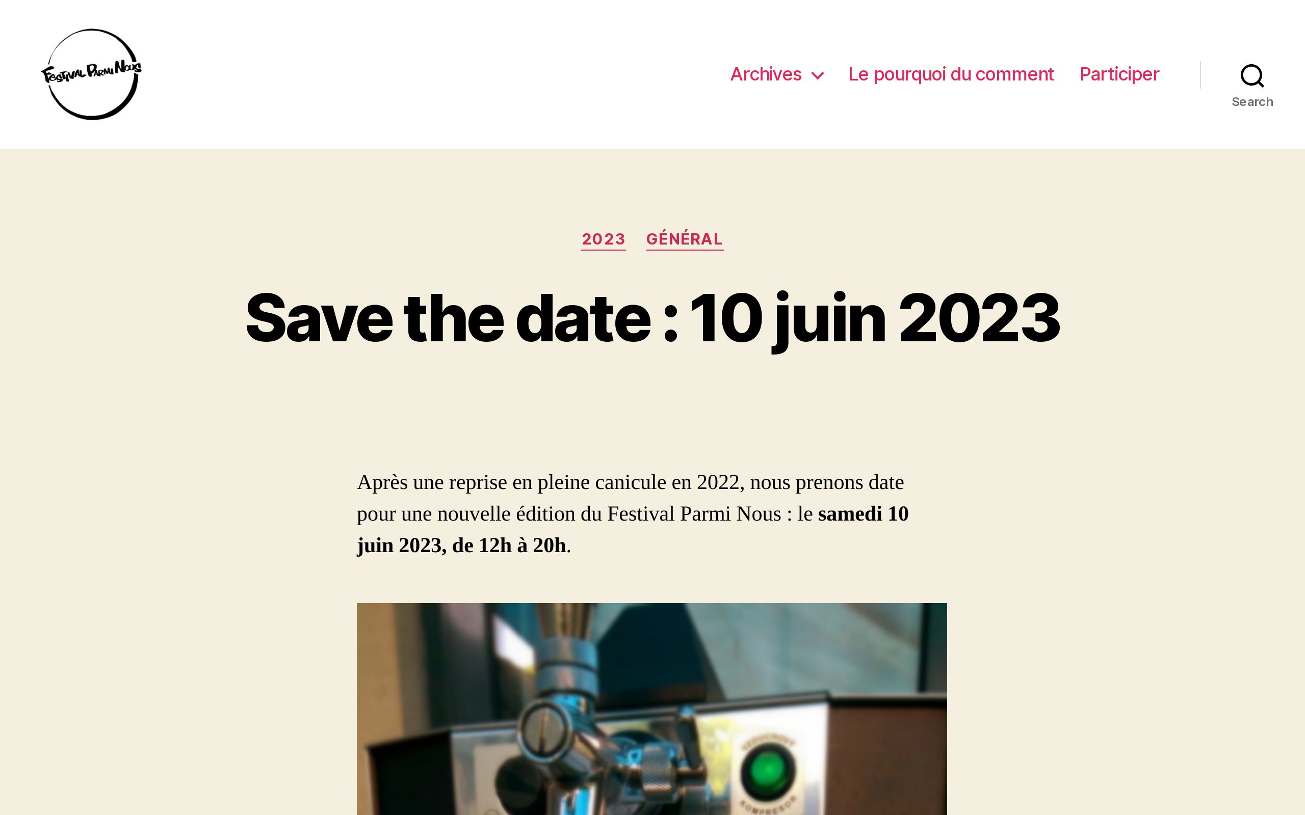 Copie d'écran de https://www.festivalparminous.org/