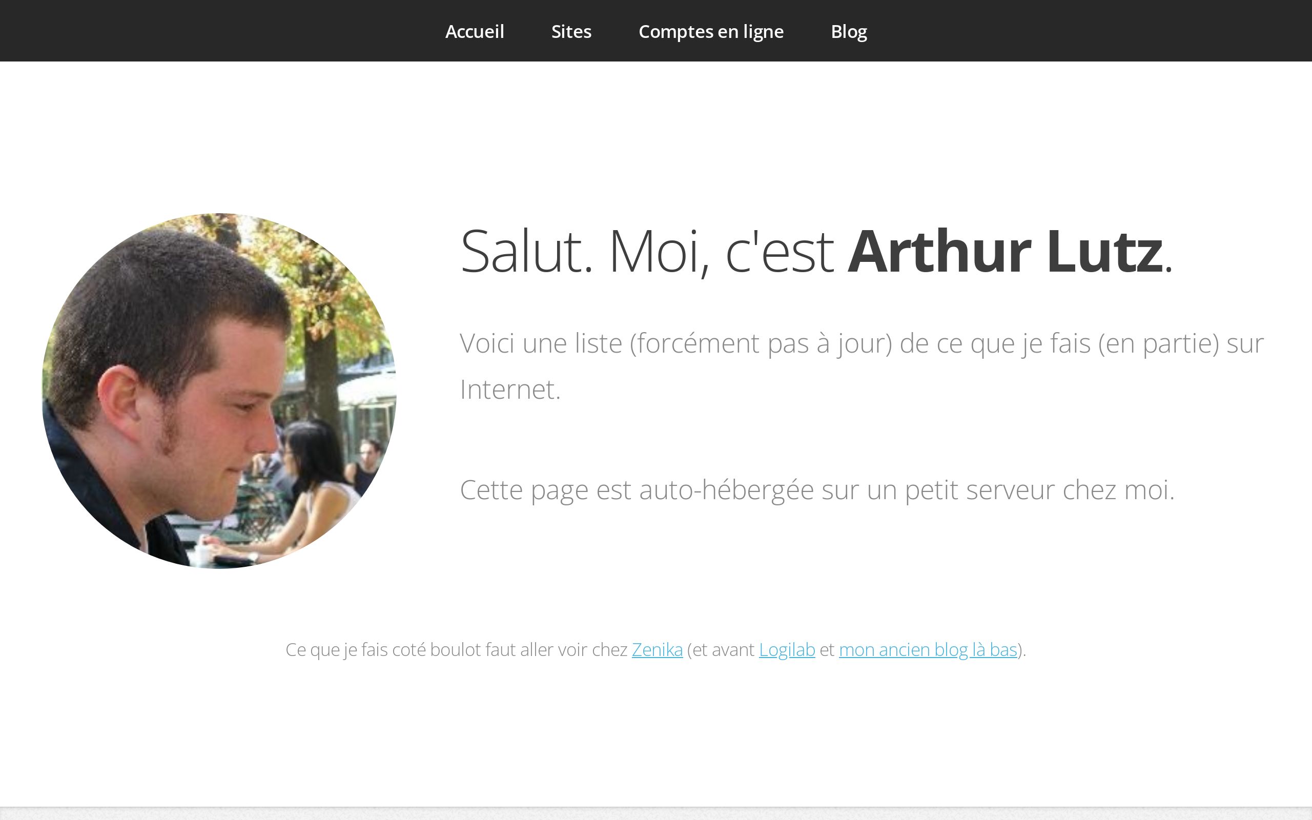 Copie d'écran de https://arthur.lutz.im