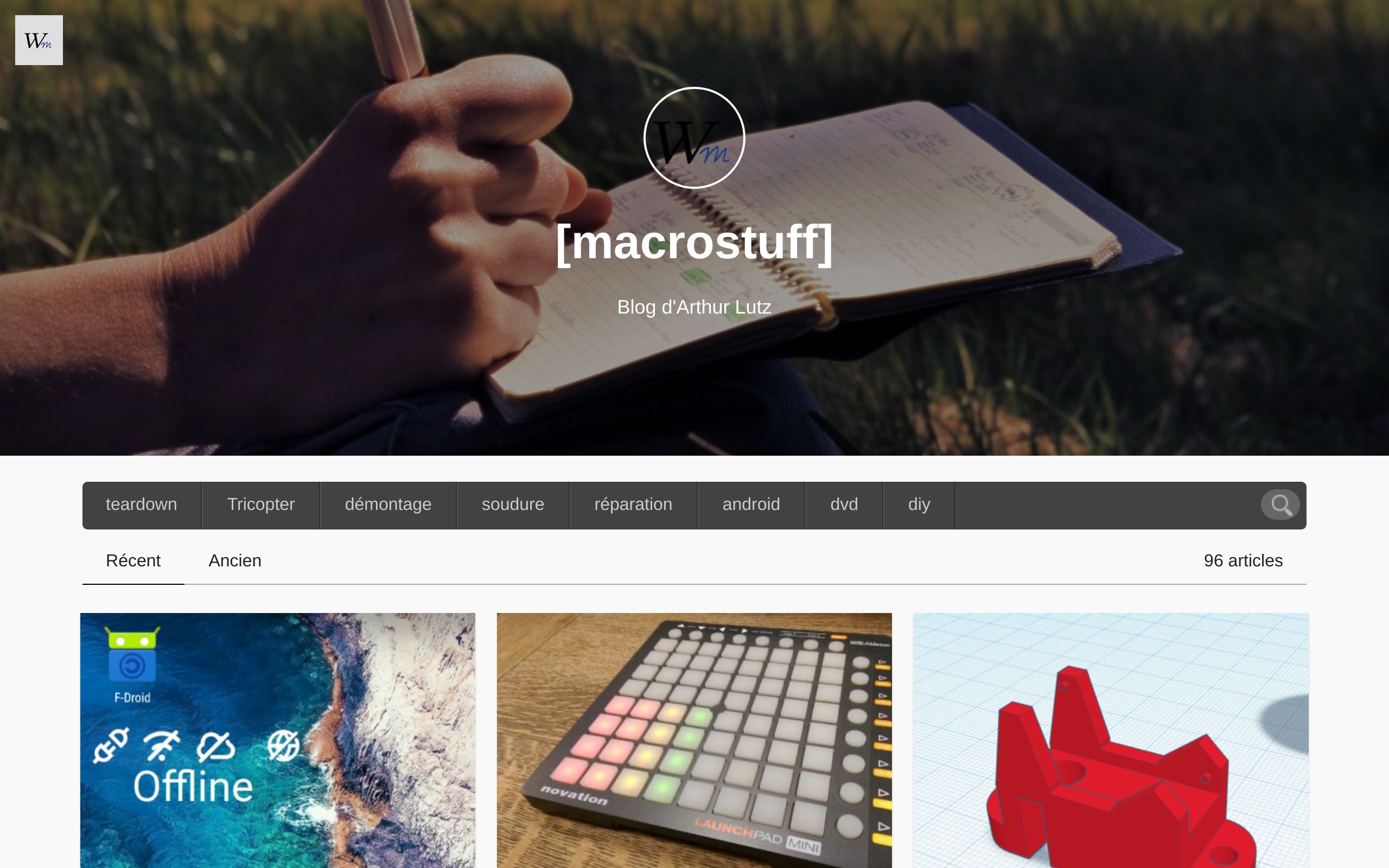 Copie d'écran de https://arthur.lutz.im/blog/