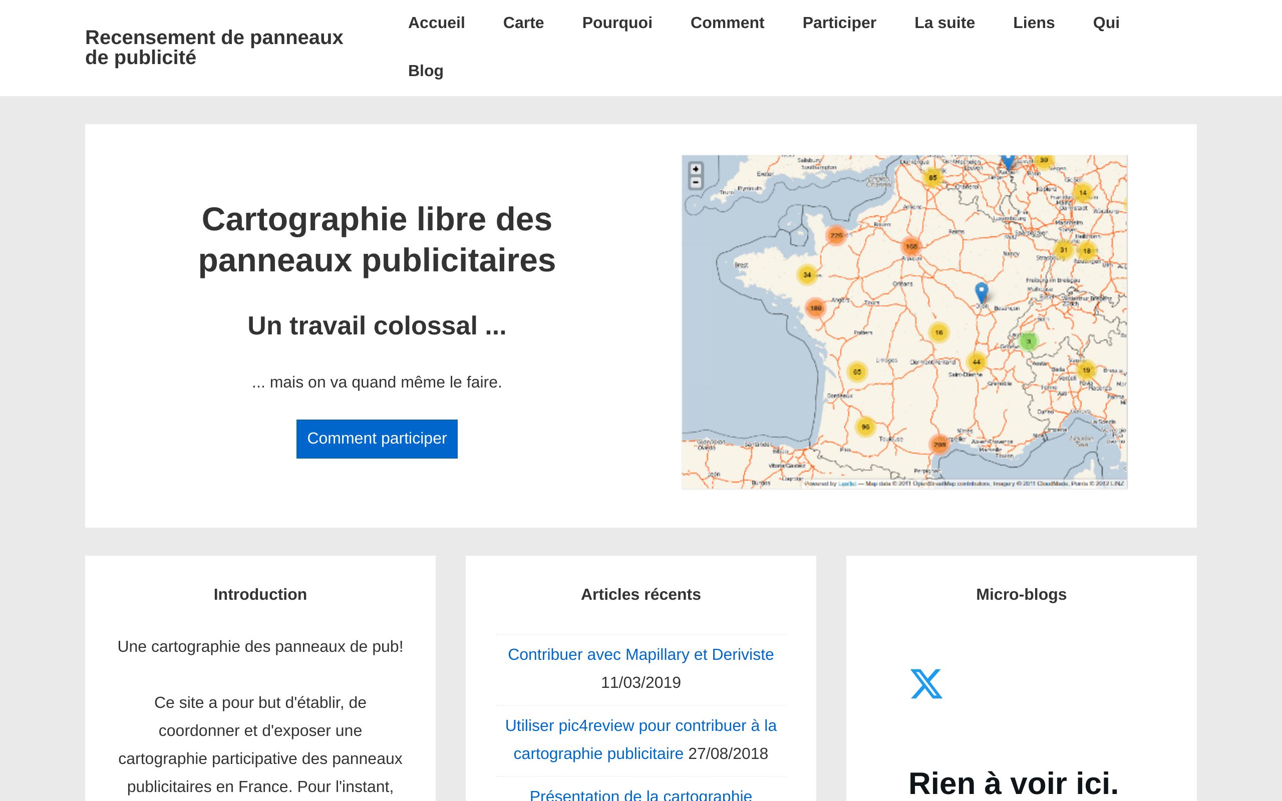 Copie d'écran de https://cartographiepublicitaire.eu.org